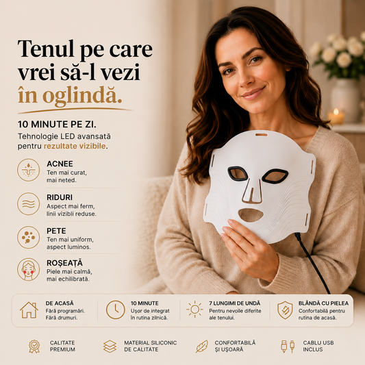 Mască LED de terapie facială ORLUNEX™